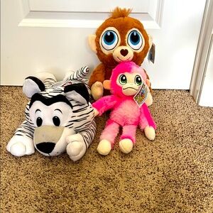 Black and White Stuffed Animal Set Plush Toys